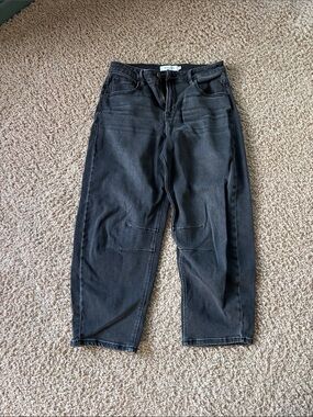 Womens Black Relaxed Fit Jeans